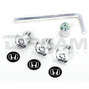Genuine Honda | Access Locking Licence Plate Bolts With Logo Sticker | Honda Civic Type R | 2.0T K20C1 | 2015+