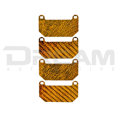HEL Performance | Front Carbon Fibre Brake Pad Shims | Honda Civic Type R | K20C1 2.0T | 2015+