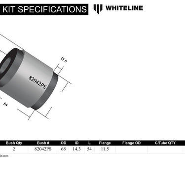 WHITELINE Front Control Arm Lower Inner Rear Bushing Double Offset Kit |Toyota Yaris GR | 2021+