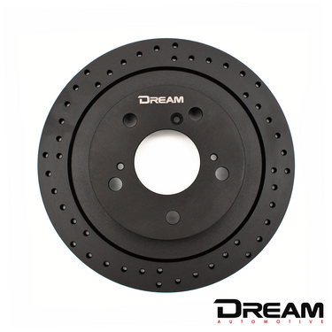 Dream Automotive Thermic Black Rear Drilled Brake Discs | Honda Civic Type R | FK2 2.0T K20C1 | 2015+