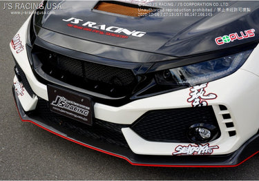 J's Racing Front FRP Sports Grille | Honda Civic Type R | FK8 2.0T K20C1 | 2017+