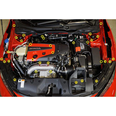 Dress Up Bolts | Engine Bay and Hood Titanium Hardware Kit | Honda Civic Type R | FK8 2.0 K20C1 | 2017-2022