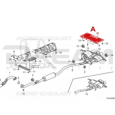Genuine Honda | Underbody Exhaust Heatshield | Honda Civic Type R | FK8 2.0T K20C1 | 2017-2022
