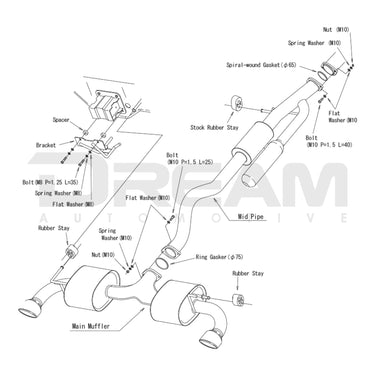 HKS | Super Turbo Muffler Urban Matte Edition Exhaust System | Toyota GR Yaris | G16E-GTS | 2021-2024