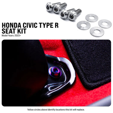 Dress Up Bolts  | Titanium Seat Hardware Kit | Honda Civic Type R | FL5 2.0 K20C1 | 2023+
