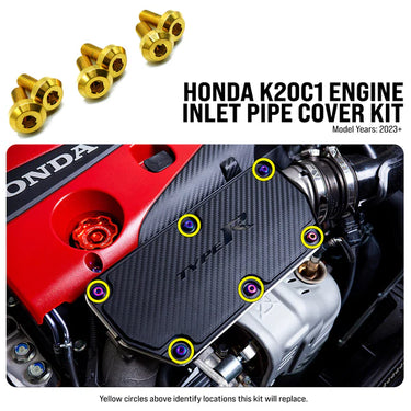 Dress Up Bolts  | Titanium Inlet Pipe Cover Hardware Kit | Honda Civic Type R | FL5 2.0 K20C1 | 2023+