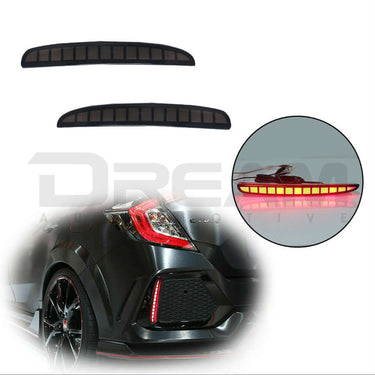 HiRev Sports | V2 Rear Bumper LED Reflectors | Honda Civic Type R | FK8 / FK2 2.0T K20C1 | 2017-2021