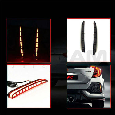 HiRev Sports | V2 Rear Bumper LED Reflectors | Honda Civic Type R | FK8 / FK2 2.0T K20C1 | 2017-2021