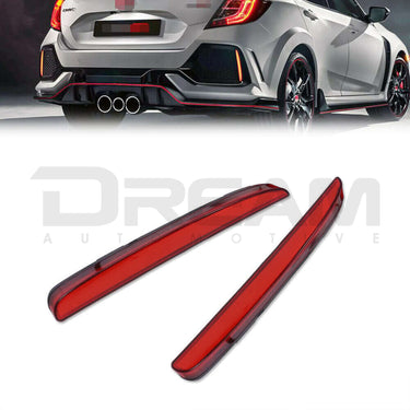 HiRev Sports | V1 Rear Bumper LED Reflectors | Honda Civic Type R | FK8 / FK2 2.0T K20C1 | 2015-2021