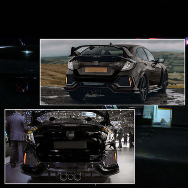 HiRev Sports | V1 Rear Bumper LED Reflectors | Honda Civic Type R | FK8 / FK2 2.0T K20C1 | 2015-2021