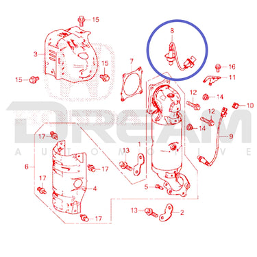 Genuine Honda |  Lambda O2 Sensor 1 | Honda Civic Type R | FK2/FK8 2.0T K20C1 | 2015-2022