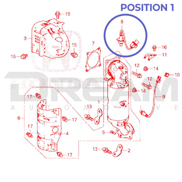 Genuine Honda |  Lambda O2 Sensor | Honda Civic Type R | FK2/FK8 2.0T K20C1 | 2015-2022