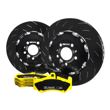 EBC Brakes | Front 2-Piece Disc & Yellowstuff Pad Kit | Honda Civic Type R | 2.0T K20C1 | 2015+