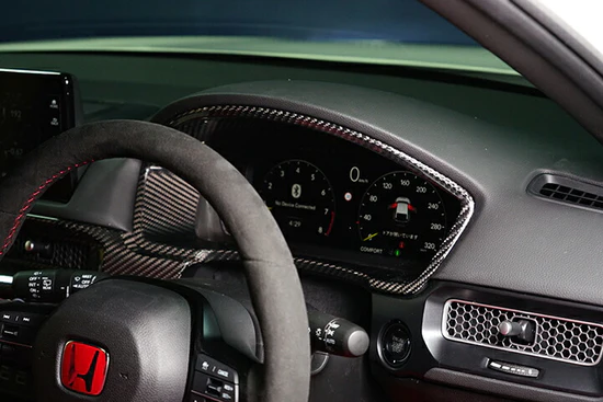 Axis | Carbon Fibre Speedometer Inner Hood Cover | Honda Civic Type R ...