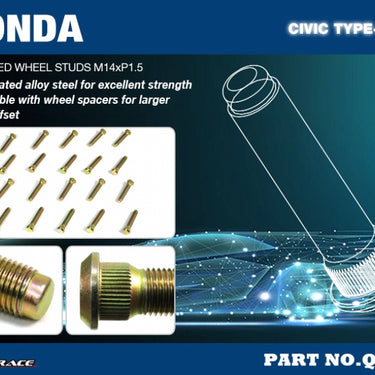 Hardrace Extended Wheel Stud | Honda Civic Type R | FK2 / FK8 2.0T K20C1 | 2015+