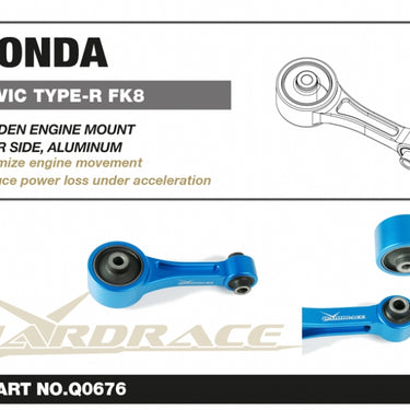 Hardrace Engine Mount - Rear Side | Honda Civic Type R | FK8 2.0T K20C1 | 2017+