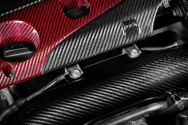 Eventuri Carbon/Red Kevlar Engine Cover | Honda Civic Type R | FK2/FK8 2.0T K20C1 | 2015+