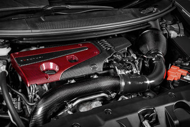 Eventuri Carbon/Red Kevlar Engine Cover | Honda Civic Type R | FK2/FK8 2.0T K20C1 | 2015+