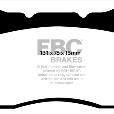 EBC Redstuff Front Brake Pad Set | Honda Civic Type R | FK2/FK8 2.0T K20C1 | 2015