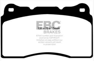 EBC Brakes | Front Yellowstuff Brake Pads | Honda Civic Type R | 2.0T K20C1 | 2015+