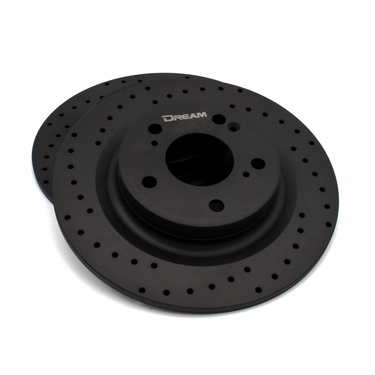 Dream Automotive Thermic Black Rear Drilled Brake Discs | Honda Civic Type R | FK8/FL5 2.0T K20C1 | 2017+