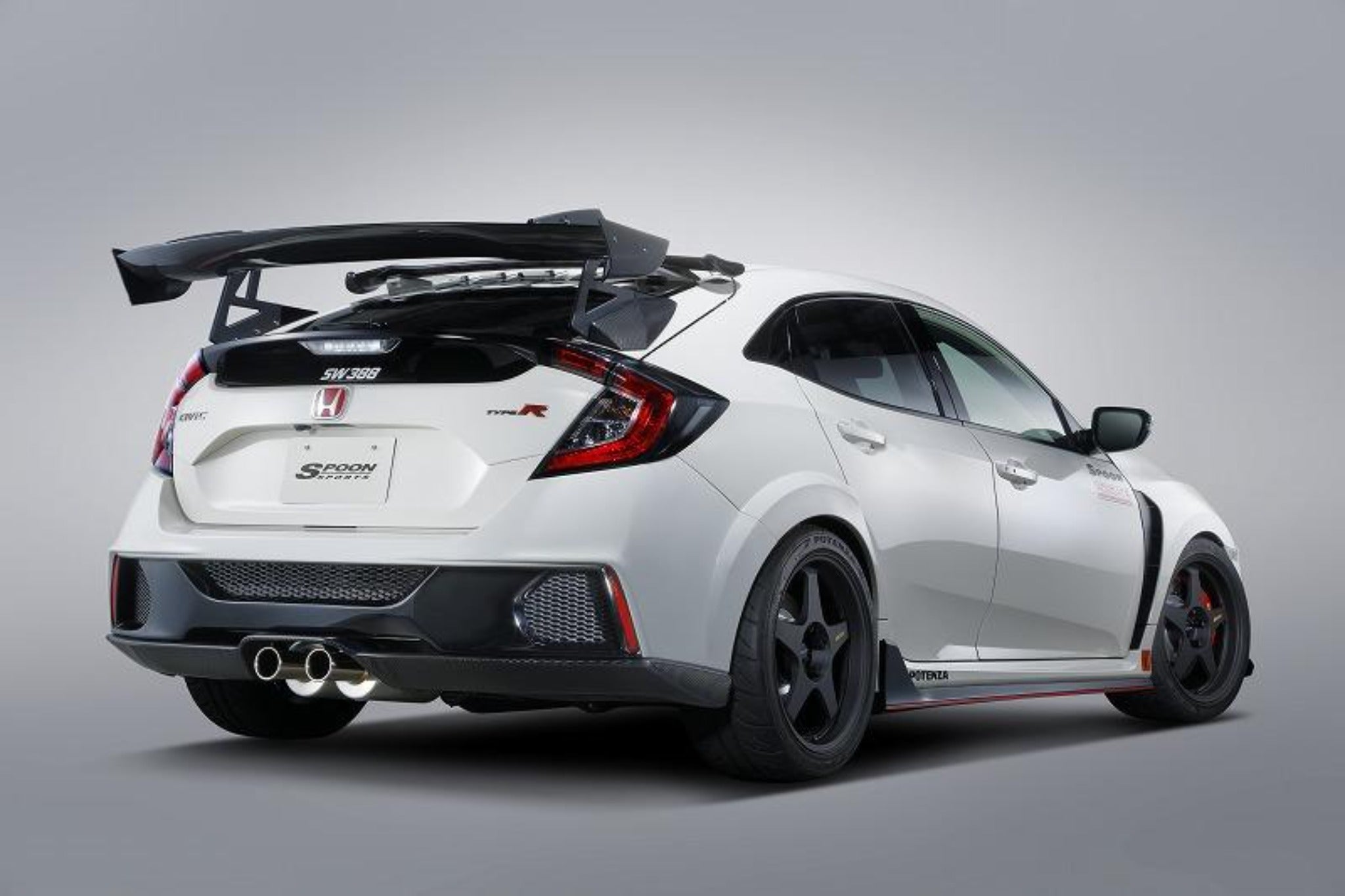 Fk8 Type R Rear SPOON Crane Neck Wing - Carbon Spoiler | Honda Civic Type R | FK8 2.0T ...