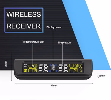 Careud 882 Wireless Solar Powered Tyre Pressure Monitoring System