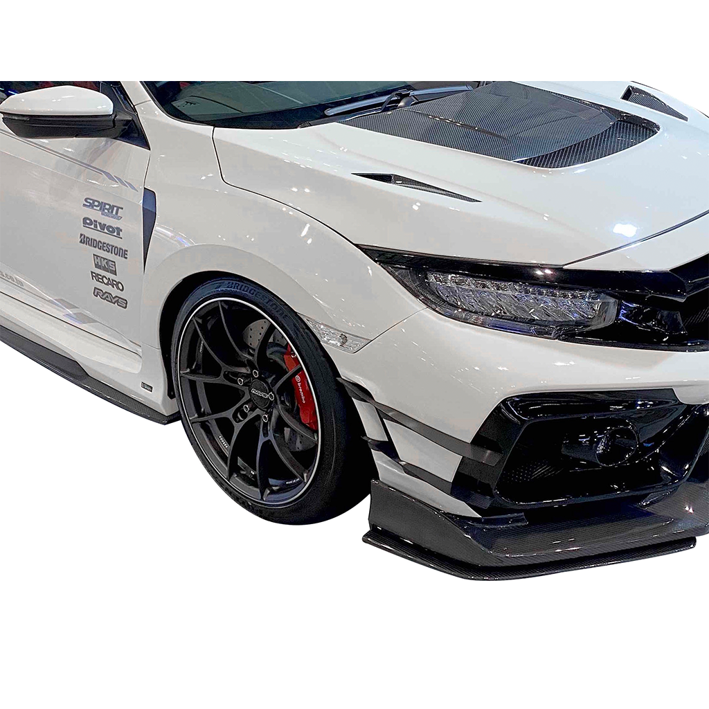 Varis Wide Front Fender Set (+10mm) | Honda Civic Type R | FK8 2.0T ...