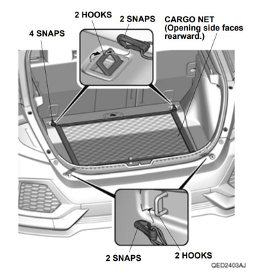Genuine Honda | Cargo Net | Honda Civic Type R | FK8 2.0T K20C1 | 2017-2022