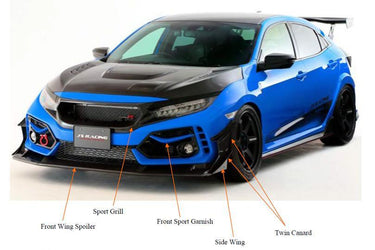 J's Racing Front Splitter Type S | Honda Civic Type R | FK8 2.0T K20C1 | 2017+